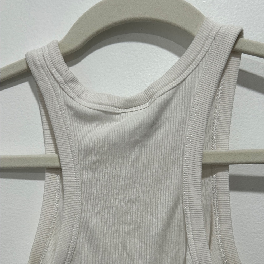 Sunday Best Cream Ribbed Racerback Tank - Picture 5 of 7